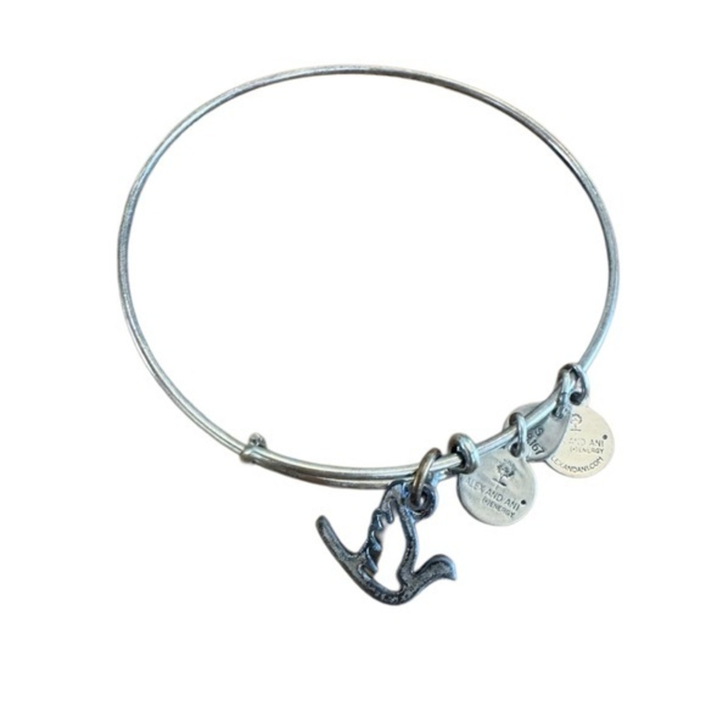 Alex and Ani Silver Dove Charm Bracelet
